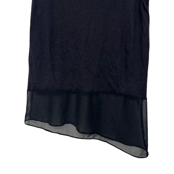 Rag & Bone Black Asymmetrical Sheer Layered Tank Top Women's Size Small - Picture 5 of 9